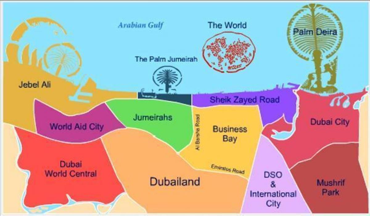 નકશો Dubailand