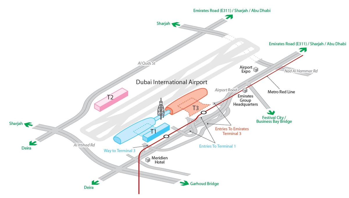 dxb એરપોર્ટ નકશો