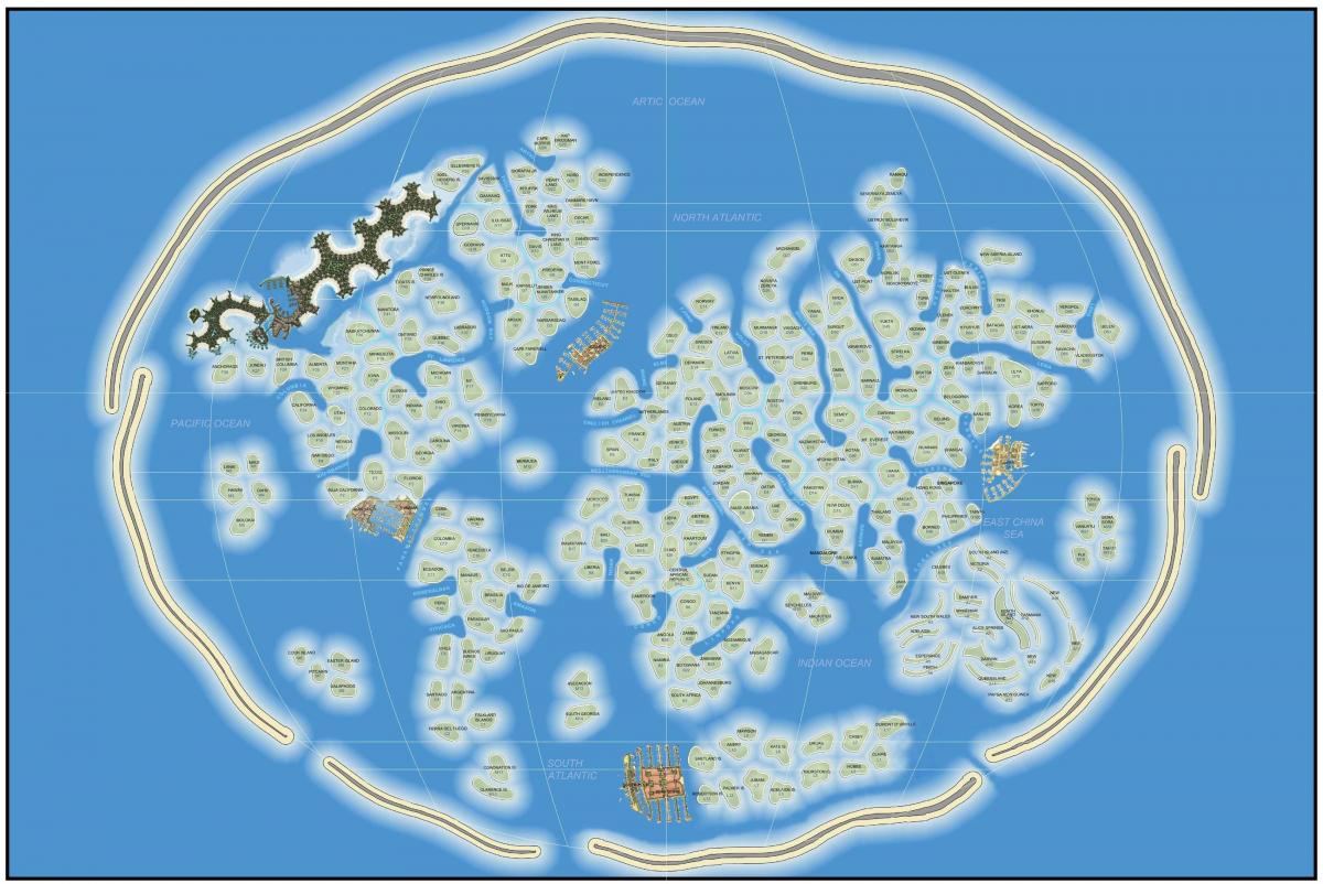 વિશ્વના નકશા ટાપુ દુબઇ