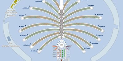 નકશો પામ દુબઇ