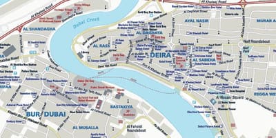 નકશો Deira દુબઇ