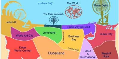 નકશો Dubailand
